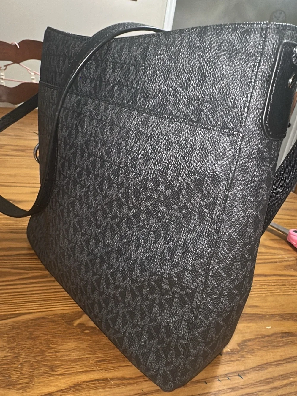 Michael Kors Messenger Crossbody Bag Black Jet Set Travel Large Logo (bags16)